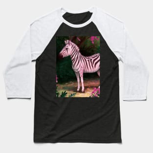 Pink Zebra Baseball T-Shirt